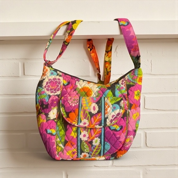 Vera Bradley Handbags - Vera Bradley Pink and Purple Quilted Shoulder Bag​​​